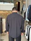 Soprano Oversize Çizgili Lacivert Gömlek