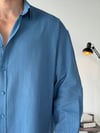 Soprano Oversize Çizgili Mavi Gömlek