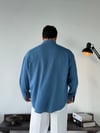 Soprano Oversize Çizgili Mavi Gömlek