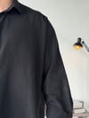 Soprano Oversize Çizgili Siyah Gömlek