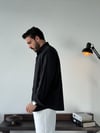 Soprano Oversize Çizgili Siyah Gömlek
