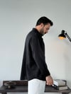 Soprano Oversize Çizgili Siyah Gömlek