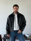 Steve Siyah Deri Ceket