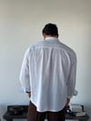 Valeria Oversize Beyaz Keten Gömlek