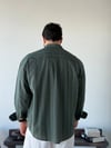 Valeria Oversize Haki Keten Gömlek
