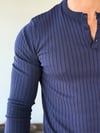 Velora Düğmeli Lacivert Sweat