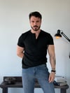 Waffle Siyah Tişört