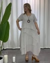 Alina Müslin Kumaş Elbise Bej