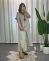 Alina Müslin Kumaş Elbise Bej