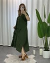 Alina Müslin Kumaş Elbise Yeşil