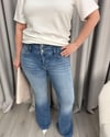 Andrea Çift Düğmeli Kot Pantolon Mavi