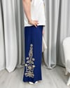 Aura Nakışlı Pantolon Lacivert