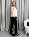 Aura Nakışlı Pantolon Siyah