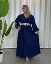 Başak Nakışlı Elbise Lacivert