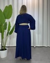 Başak Nakışlı Elbise Lacivert
