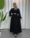 Başak Nakışlı Elbise Siyah