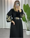 Başak Nakışlı Elbise Siyah