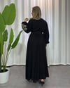 Başak Nakışlı Elbise Siyah