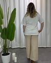 Beyaz Turuncu Baskılı T-Shirt