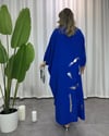 Bohem Lame Baskılı Elbise Saks