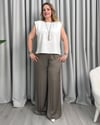 Diana İpek Saten Pantolon Vizon