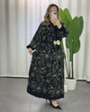 Diana Siyah Altın Nakışlı Elbise