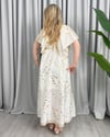 Elizabet İpek Tunik Elbise Krem Gold
