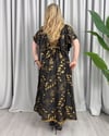 Elizabet İpek Tunik Elbise Siyah Gold