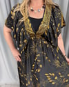 Elizabet İpek Tunik Elbise Siyah Gold