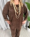 Fiona Kadife Takım Kahve