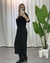 Kemerli Basic Elbise Siyah