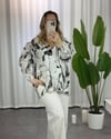 Krep Kumaş Oversize Gömlek Gri