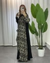 Leopar Detaylı Tasarım Elbise