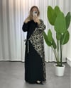 Leopar Detaylı Tasarım Elbise