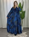 Luna Batik Desenli Elbise Mavi
