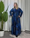 Luna Batik Desenli Elbise Mavi