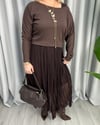 Madonna Tasarım Elbise Kahve
