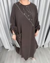 Maria Tasarım Elbise Kahve