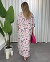 Matilda Gömlek Elbise Pembe Gri