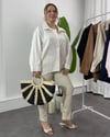 Melina Oversize Gömlek Ekru