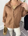 Melina Oversize Gömlek Kahve
