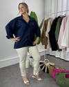 Melina Oversize Gömlek Lacivert