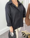 Melina Oversize Gömlek Siyah