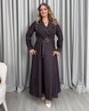 Merlin Denim Elbise Mor