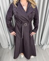 Merlin Denim Elbise Mor