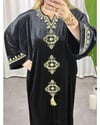 Mihrimah Sultan Nakışlı Premium Elbise Siyah