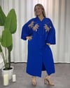 Nadia Payetli Gömlek Elbise Saks Mavi