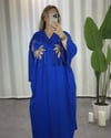 Nadia Payetli Gömlek Elbise Saks Mavi