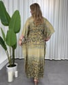 Nitya İpek Kimono Elbise Füme Sarı