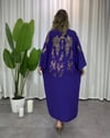 Payetli Mor Kimono Elbise